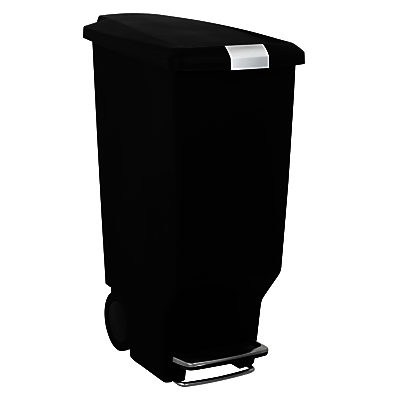 simplehuman Slim Plastic Pedal Bin, Black, 25L simplehuman Slim Plastic Pedal Bin, Black, 25L